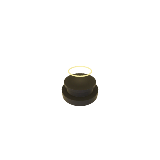 The Empty Pedestal — a faint gold ring where the work will sit